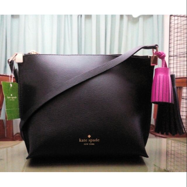 kate spade purse black and pink