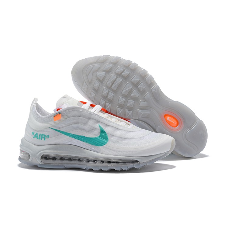 white green orange air max 97