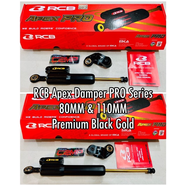 RCB Apex Damper PRO Series 80MM and 110MM Premium Black Gold | Shopee ...