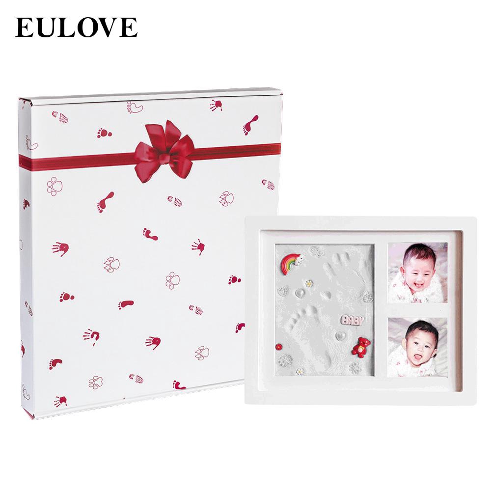 clay handprint and footprint frame