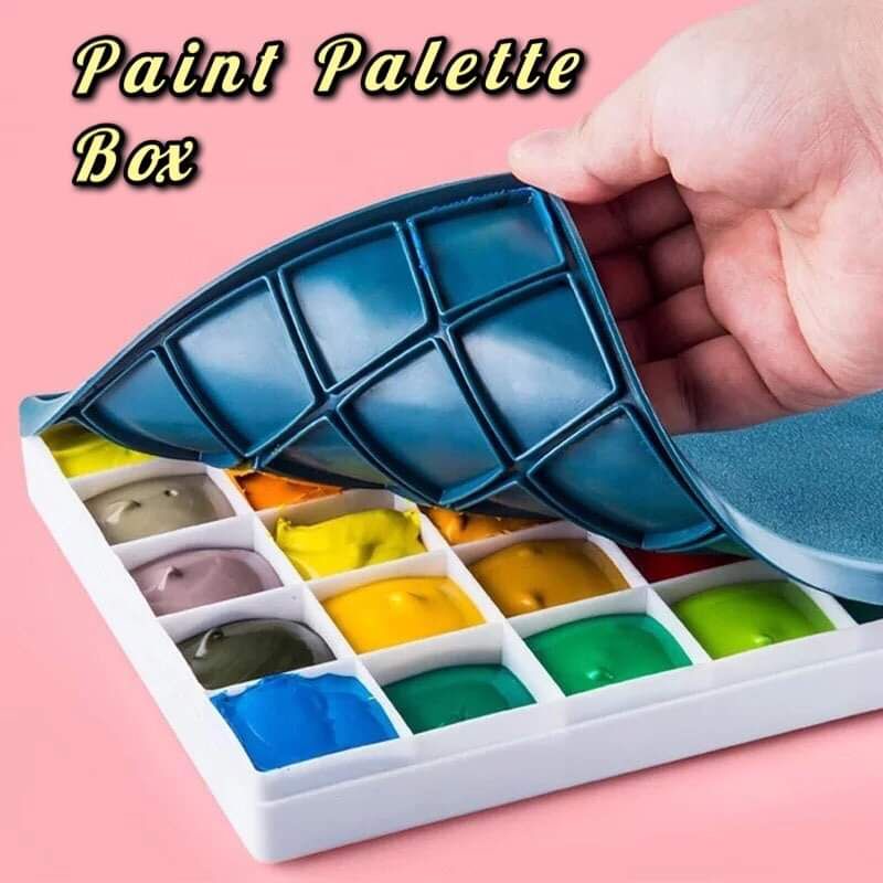 24 Grid Artist Paint Tray Palette Box with soft cover Shopee Philippines