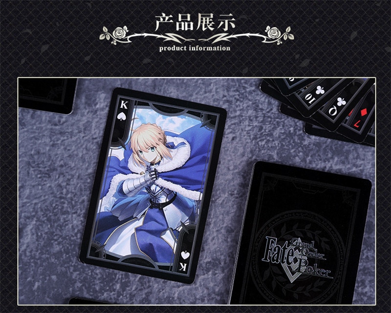 Anime Fate/Grand Order Game Club Poker Cards Playing Cards Desk Poker With Box 