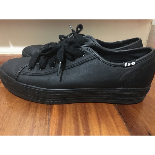 black keds leather