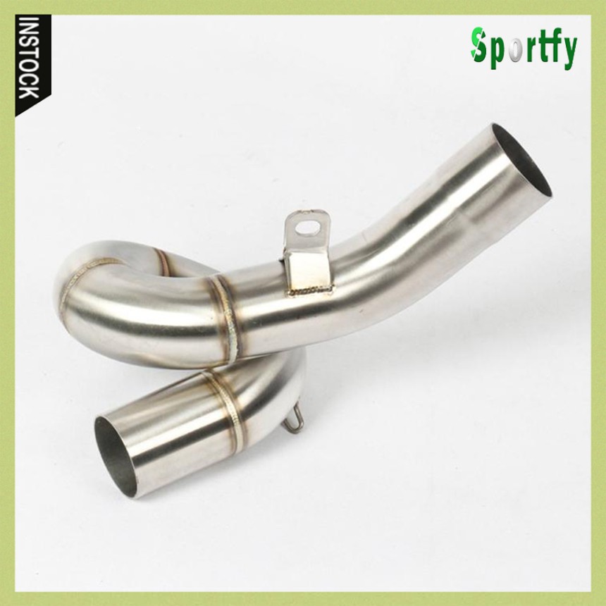 KIMISS Stainless Steel Motorcycle Exhaust Pipe Modification Exhaust Vent Middle Link Connect Pipe for KAWASAKI ZX-6R 2009-2015 