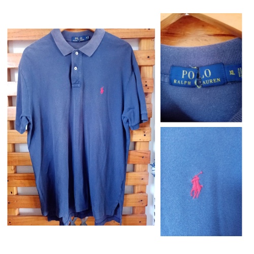 PRELOVED Ralph Lauren Polo Shirt Navy Blue Gold Tag Size - Extra Large |  Shopee Philippines