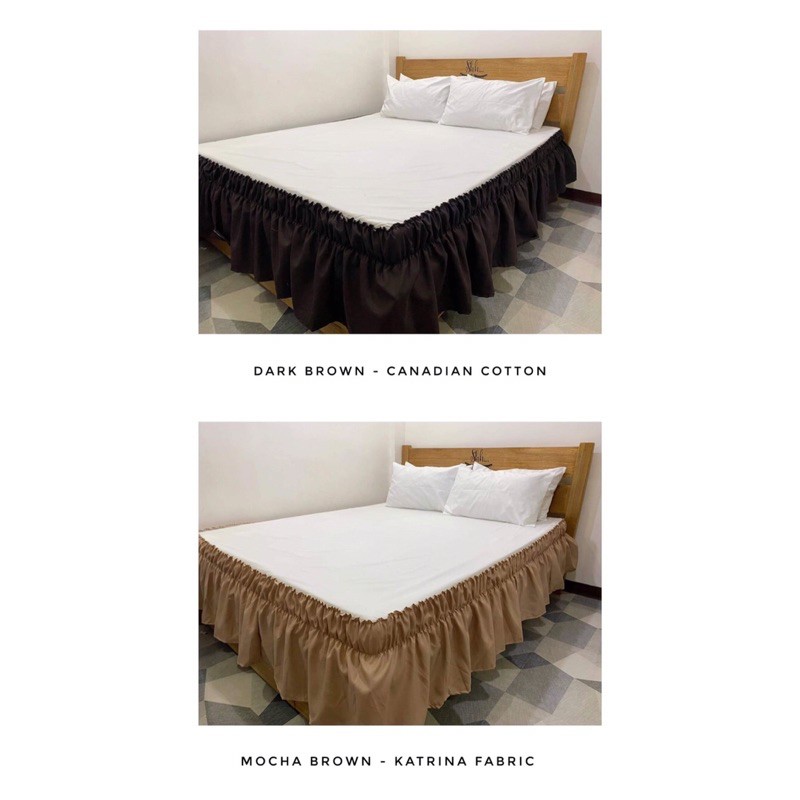 Canadian Cotton Katrina Removable Bed, Dark Brown King Size Bed Skirt