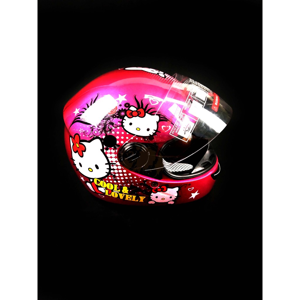 Hello Kitty Kids Full Face Motorcycle Helmet Clear Visor | Shopee