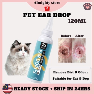 Pet ear cleaner Cat Ear Cleaner Ear Cleaning and Odor Removal Drops Ear Cleaner Pet mites deodorant