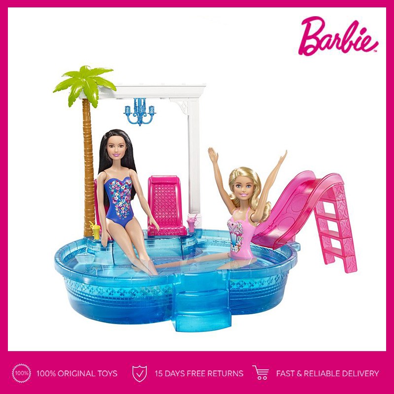 barbie pool playset