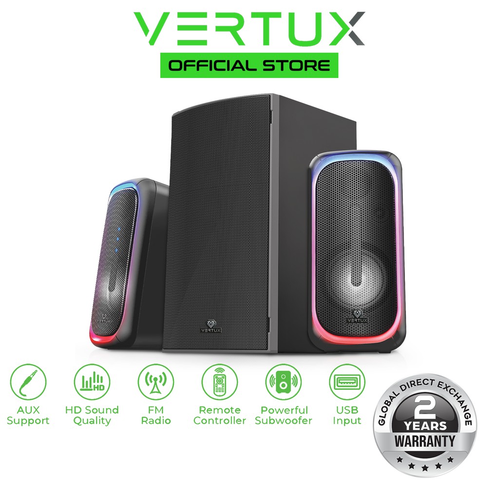 Vertux SonicThunder50 50Watt Surround Sound Gaming Speaker Shopee