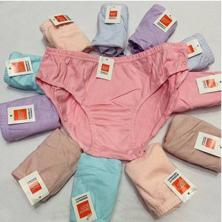 6/12PCS Panty Underwear plain style for ladies stretch (Random Colors)