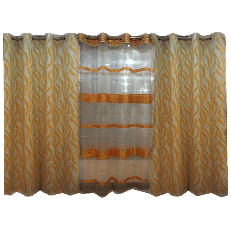 3in1 Curtain 215x150cm with 8 Ring each Curtains Kurtina Home Decor