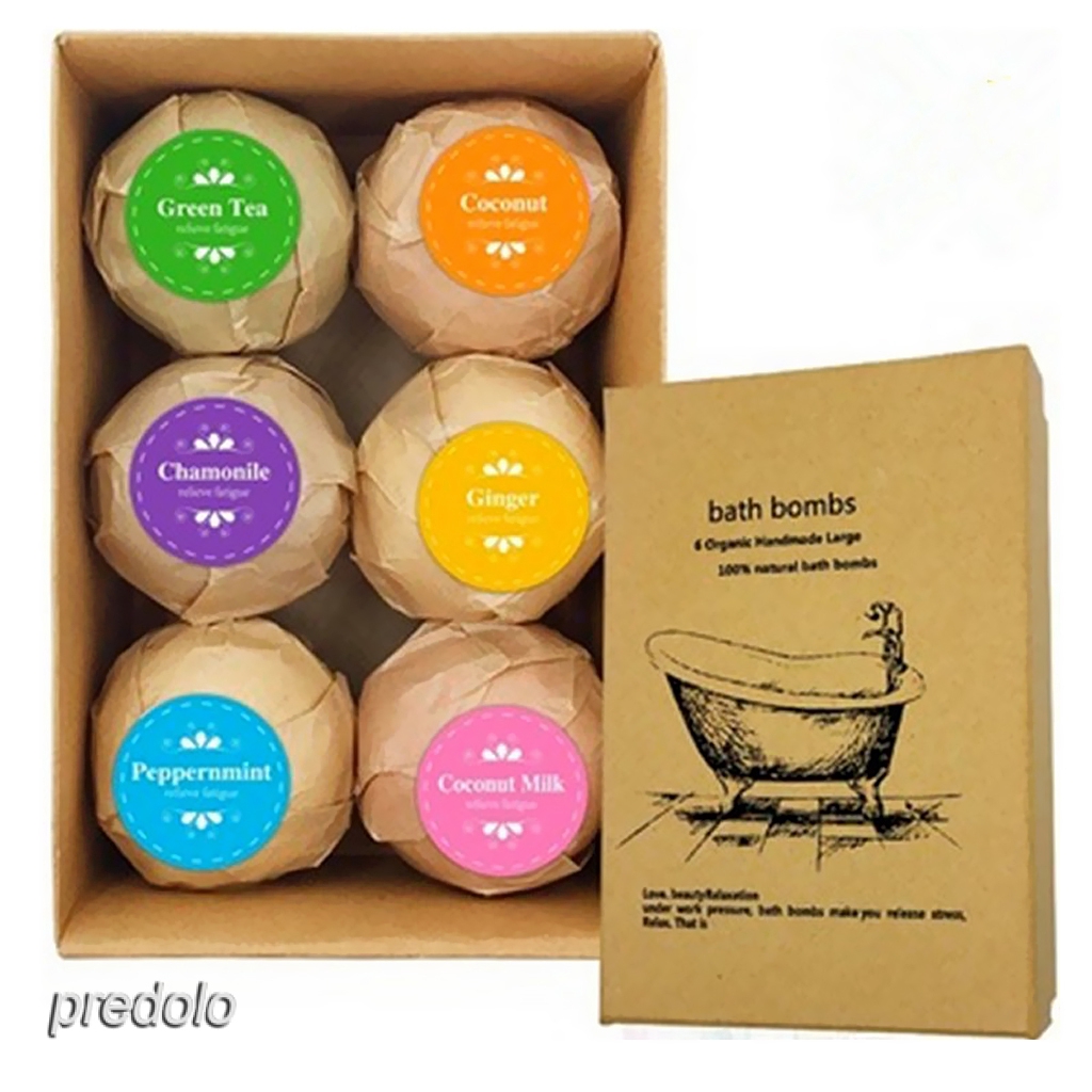 6pcs Natural Handmade Scented Bubble Bath Bomb Salt ential Oil Balls Set Shopee Philippines