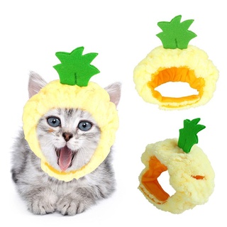 ✯COD Dog Cat Headgear Cute Shapes Hat Pet Pineapple Cat Plush Hood Cosplay Costume Decoration KSHO