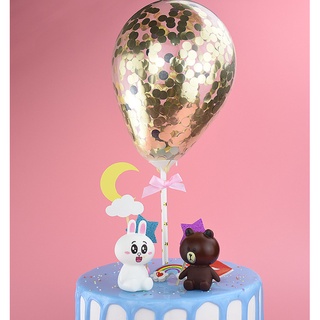 New creative birthday cake decoration balloon transparent Sequin Balloon Party #3