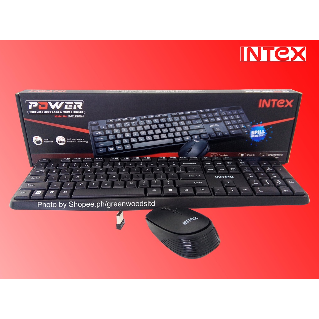 Intex Power Wireless Keyboard & Mouse Combo Shopee Philippines
