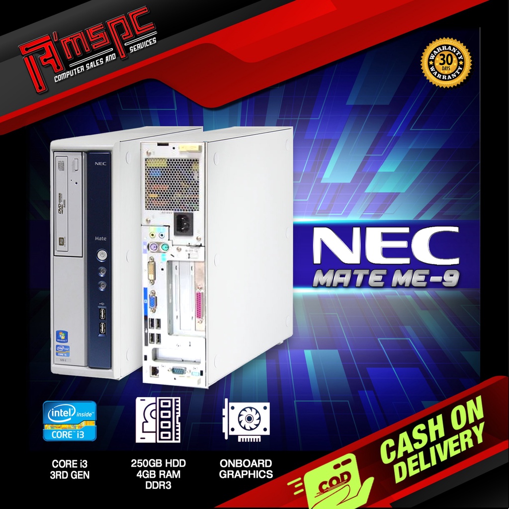 NEC MATE SLIM CPU Intel Core i3 3RD GEN 4GB RAM DDR3
