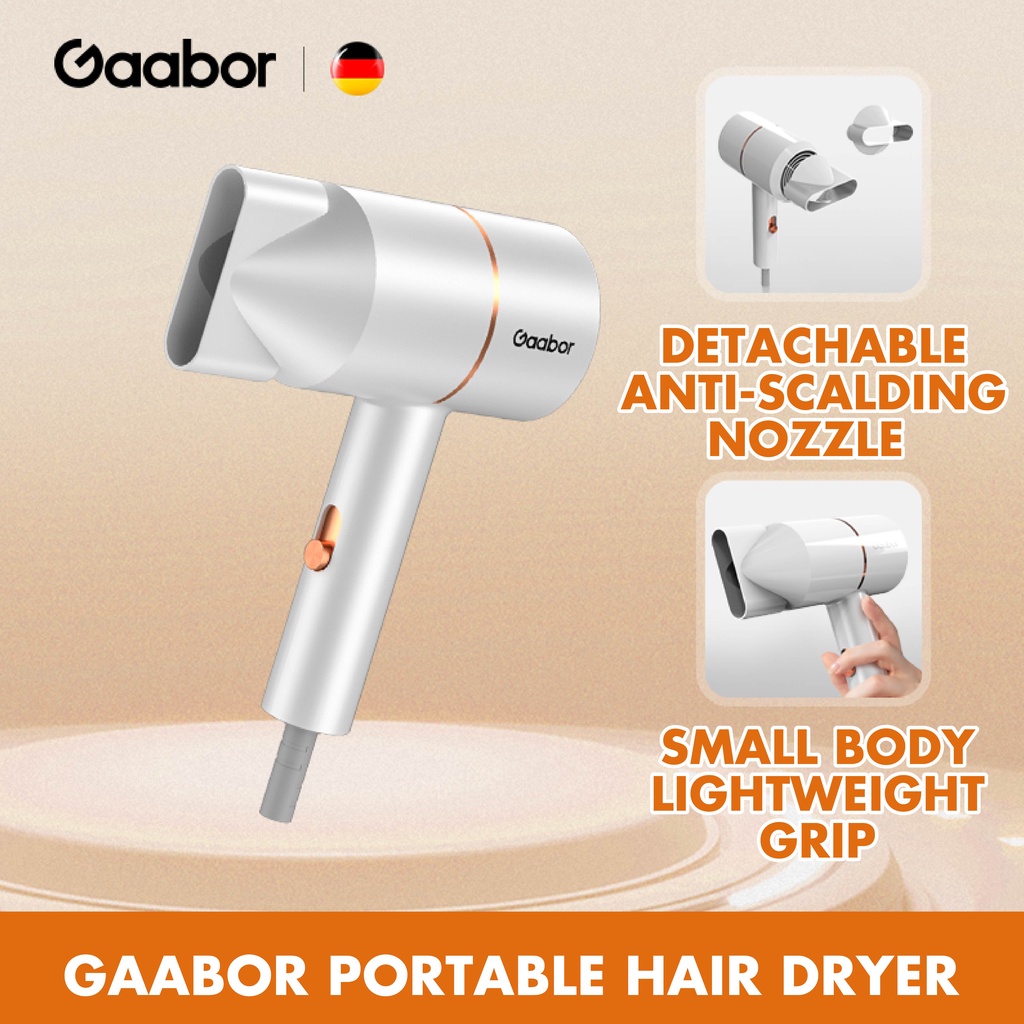Gaabor Hair Dryer Portable Hair Care Quick Dry Salon Small hair blower