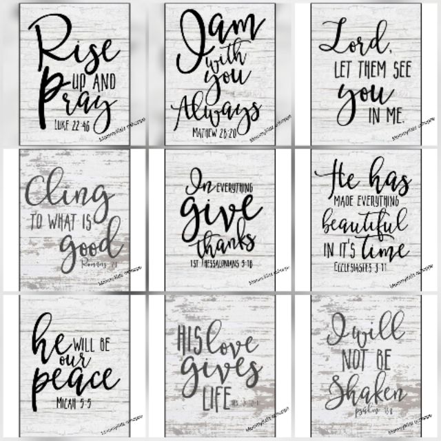 COD Batch #3 BIBLE VERSE Wall Decor Design A4 size Laminated | Shopee ...