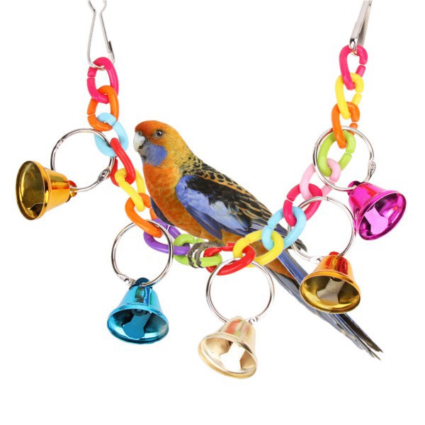 bell plastic bird toys