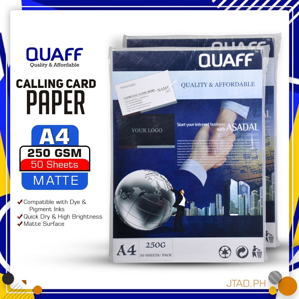 Quaff calling card paper 220gsm / 250gsm a4 size / cardstock paper