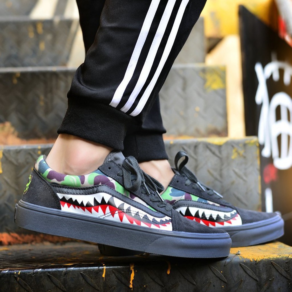 camo bape vans