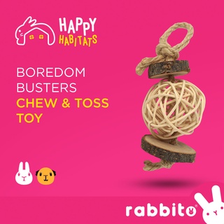 Happy Habitats CHEW and TOSS Toy for rabbits, guinea pigs and small animals