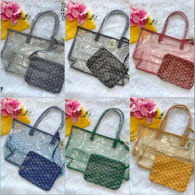 goyard clear tote bag