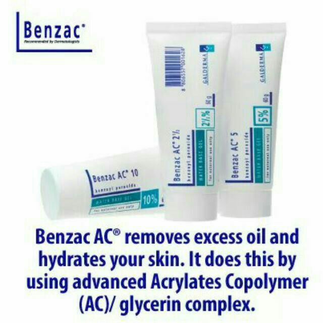 Authentic Benzac AC Galderma (Benzoyl Peroxide) Imported 60g