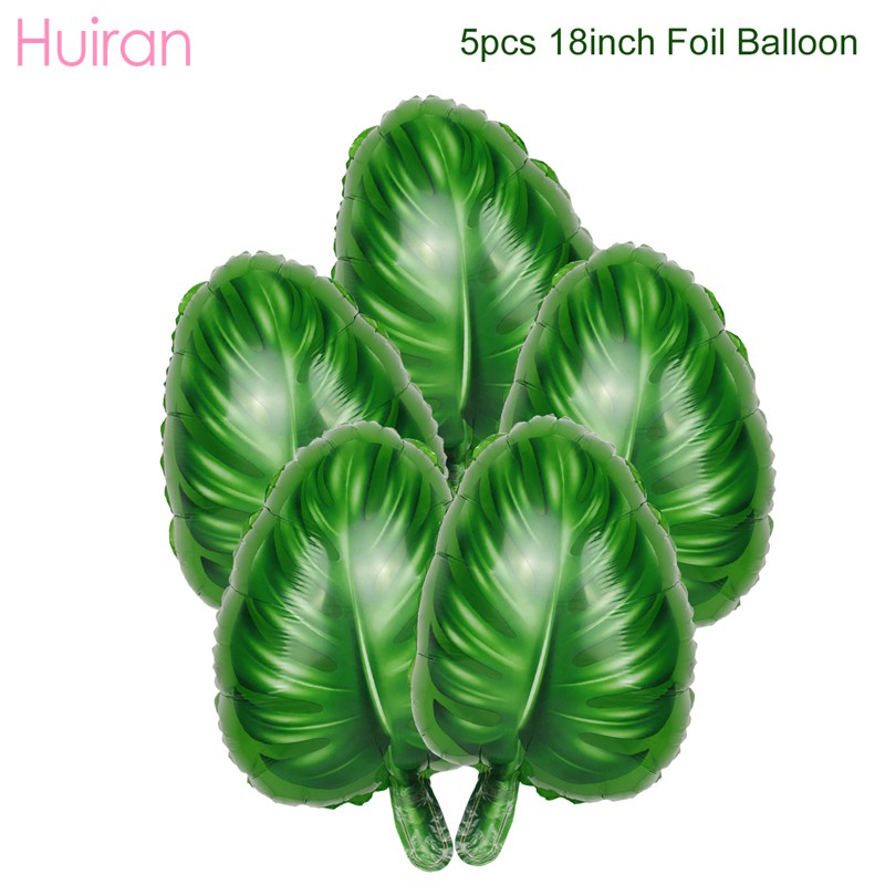 ️5 pcs Palm Leaf Foil Balloons String Birthday Decor Party Decorations Baloons Event Party home decorations Arch Kit