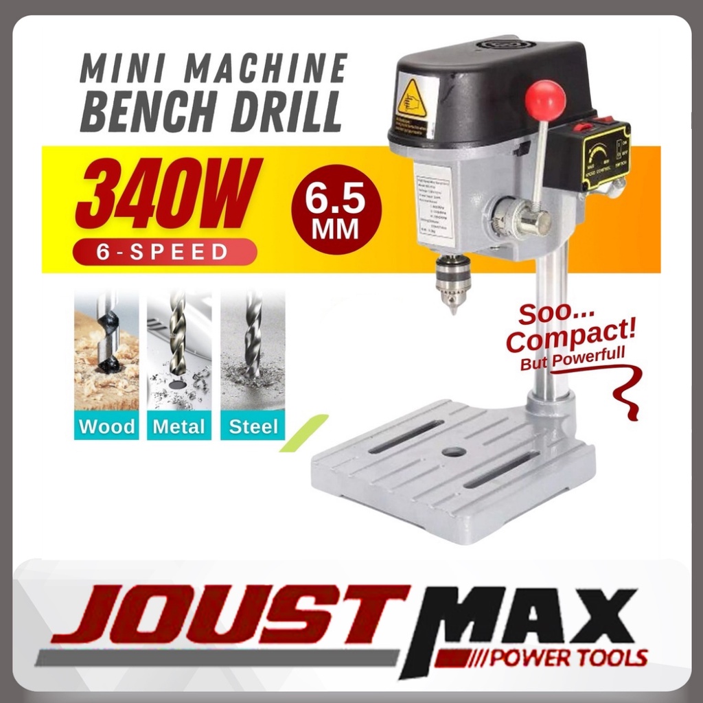 JOUSTMAX 1/4" Heavy duty Mini Bench Drill Machine Drilling Gerudi Meja