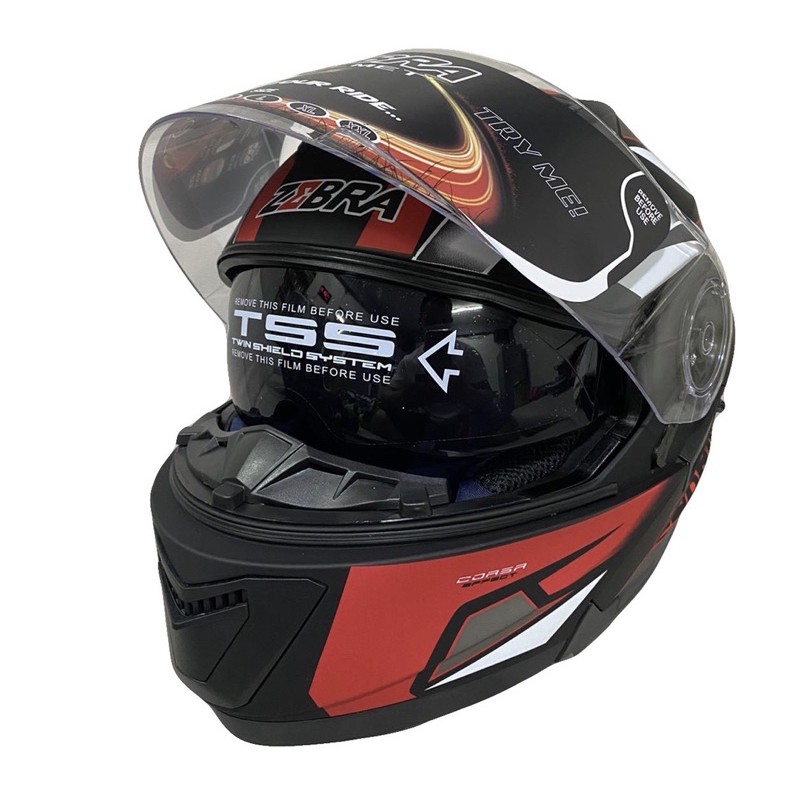 ZEBRA 959 MODULAR HELMET w/ LED LIGHT Shopee Philippines