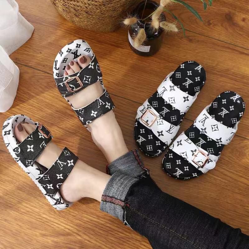 lv slides women fur