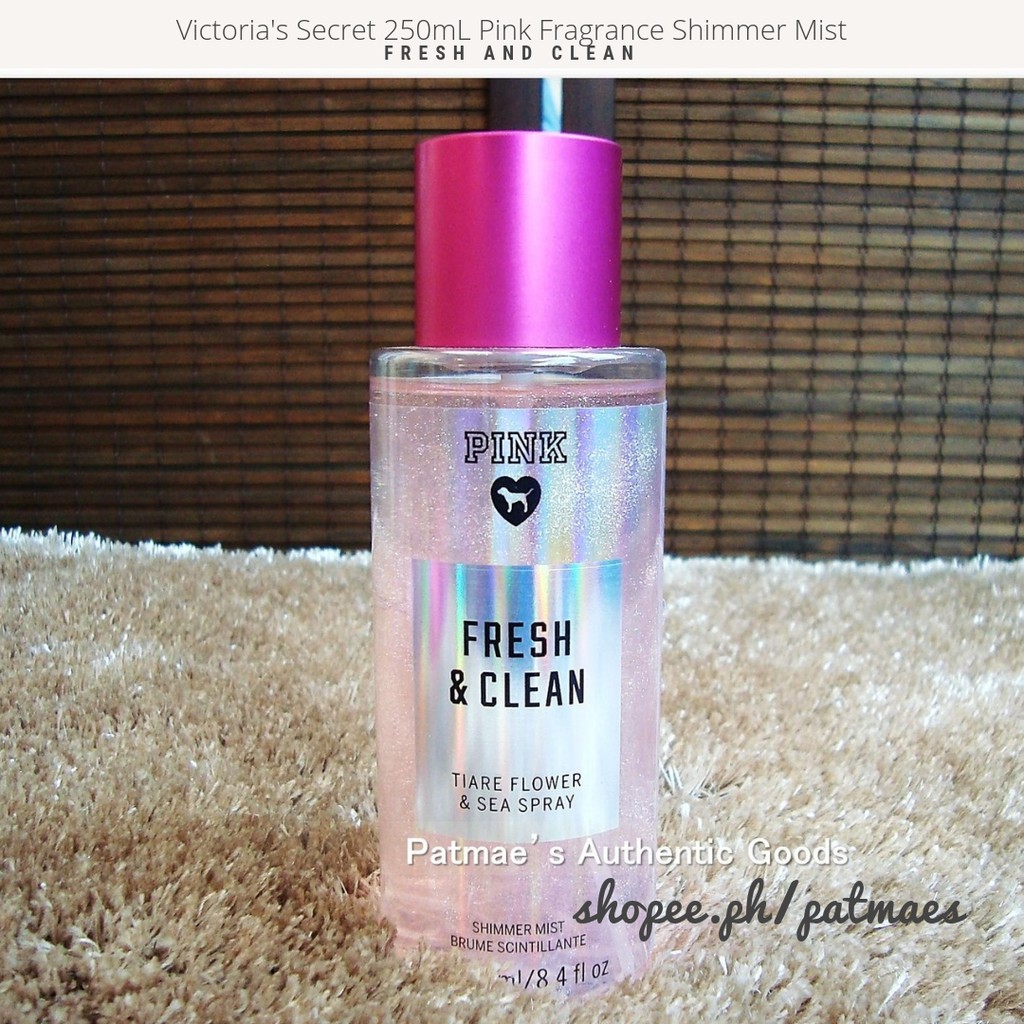 Victoria's Secret 250mL Fresh & Clean Pink Body Shimmer Mist | Shopee  Philippines