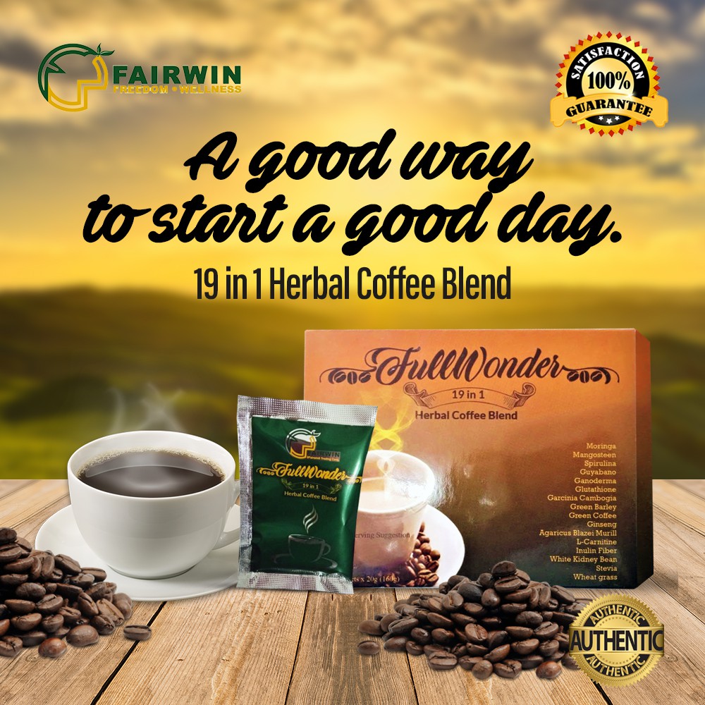 Full Wonder 19 in 1 Organic Herbal Great Taste Slimming Coffee (8