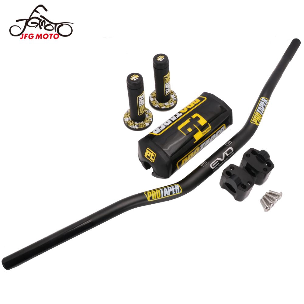 JFG MOTO Motorcycle 28MM Pro Taper Handlebar Pads Grips Clamp Mount For