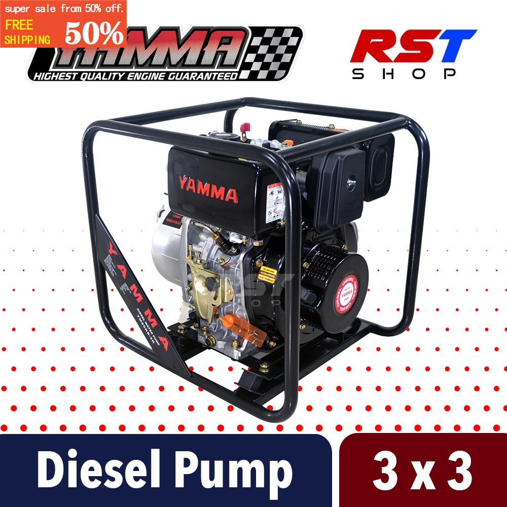 YAMMA 3x3 inch Diesel Engine Water Pump with Strainer and Union Set ...