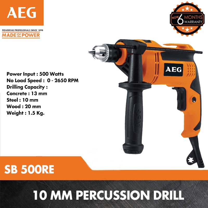 AEG 10mm Percussion Drill (SB 500RE) Shopee Philippines
