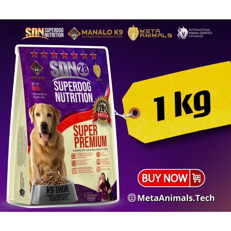 1kg SDN 28% PROTEIN SUPERDOG NUTRITION DOG FOOD (repack) | Shopee ...