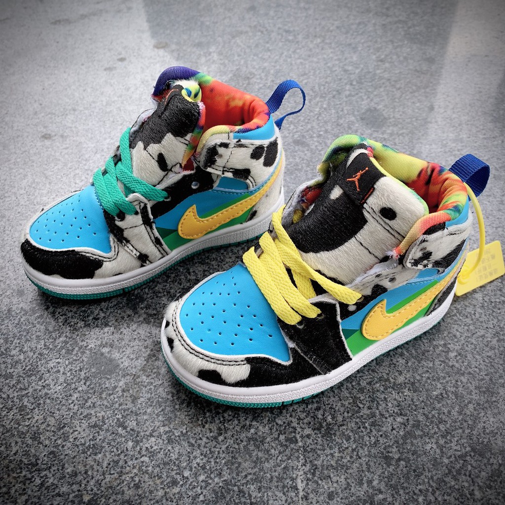 yellow and navy blue shoes