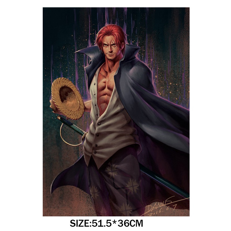 One Piece Shanks Wallpaper Art Poster Size 51 5 36cm Shopee Philippines