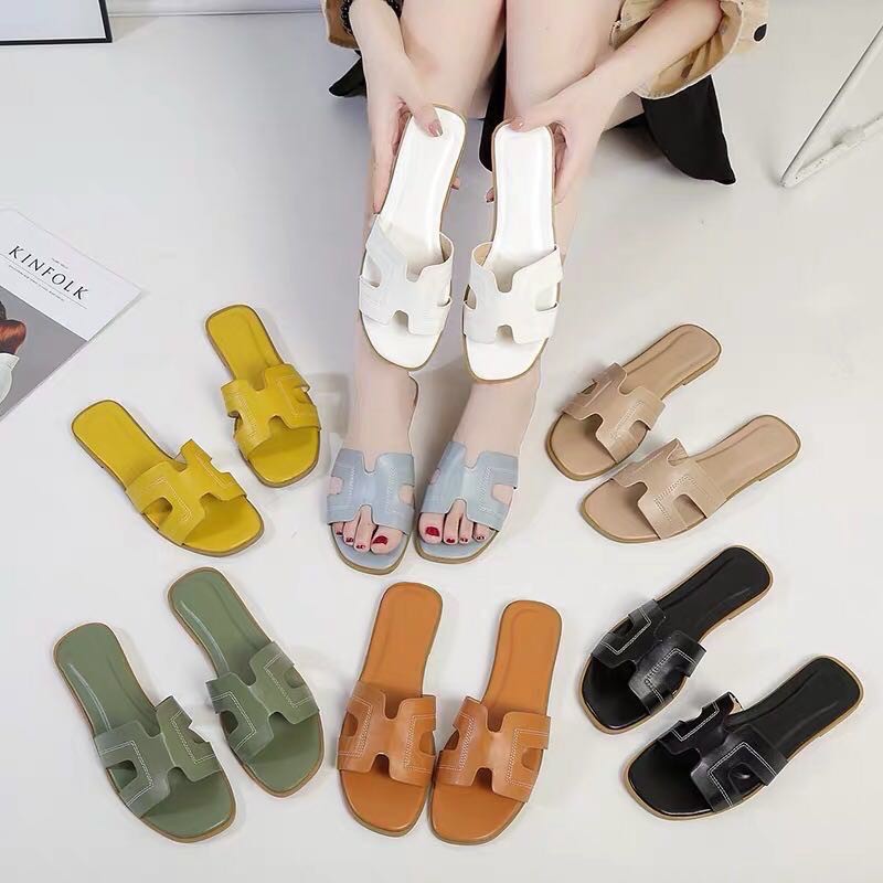 Anmyna shop Women shoes Summer sandal Fashion Solid Color Flat korean ...