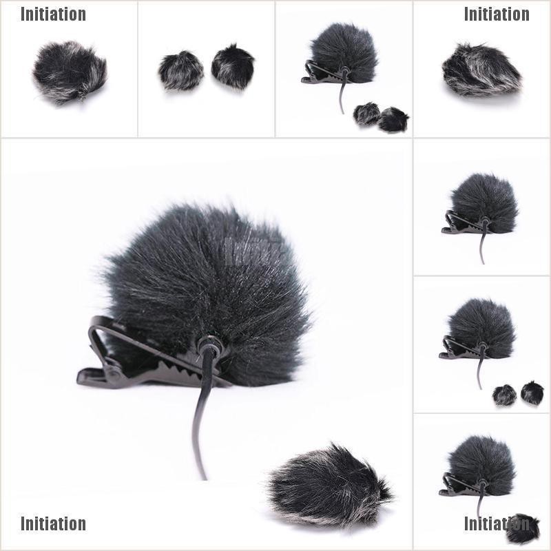 Initiation Black Fur Windscreen Windshield Wind Muff for Lapel