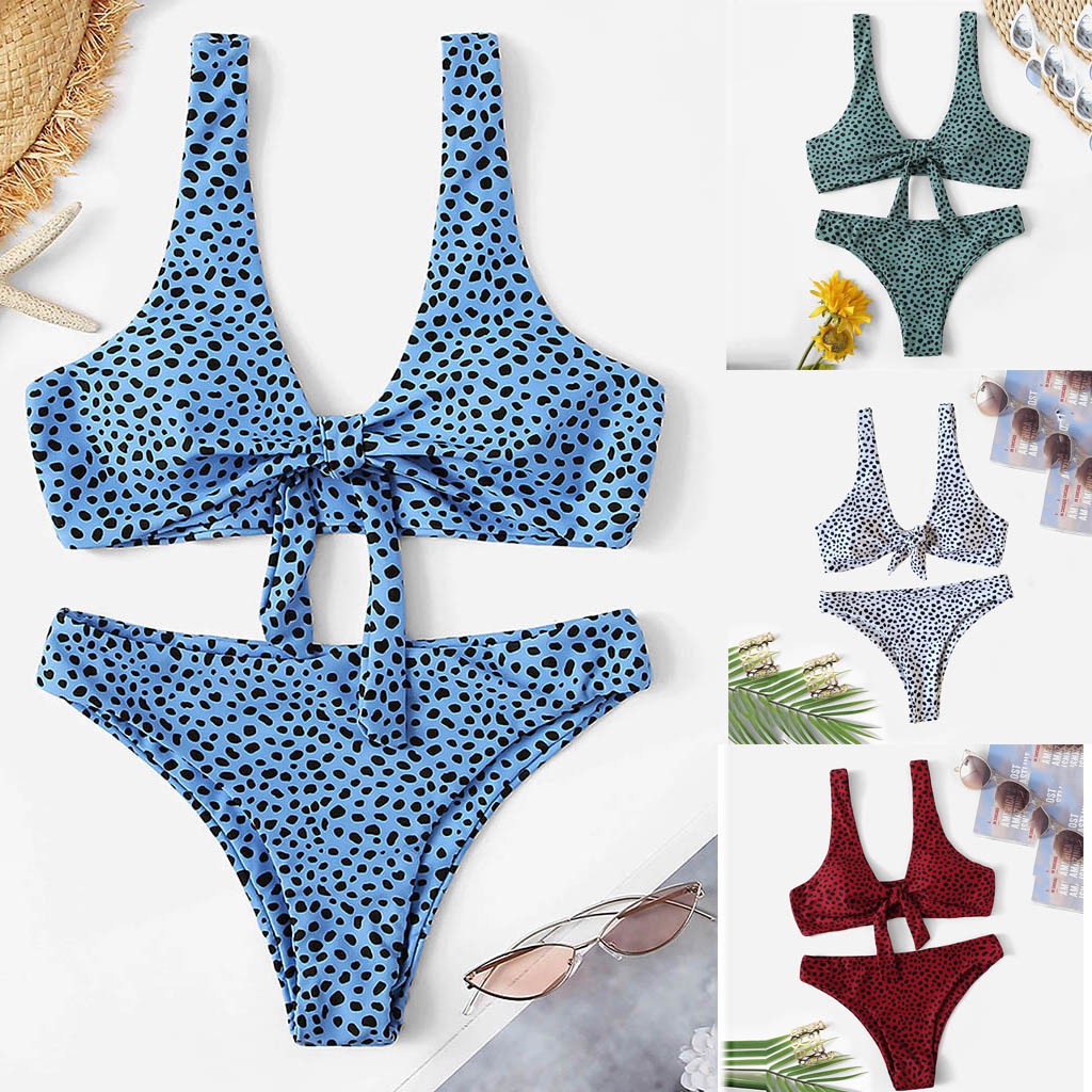 leopard 2 piece swimsuit