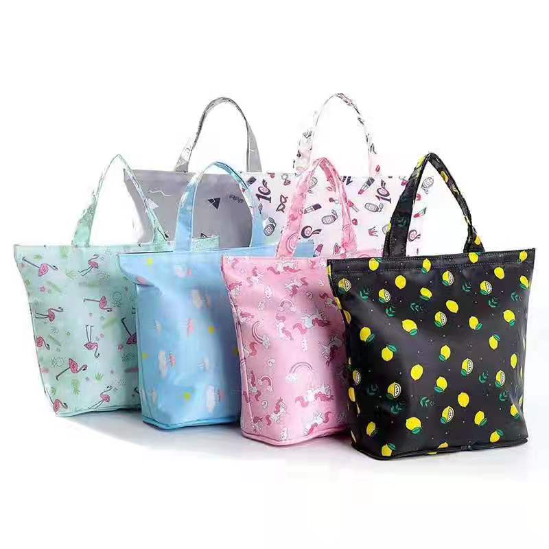 Velcro Thermal Lunch Bag Velcro Foldable Insulated Hand Lunch Bag Shopee Philippines