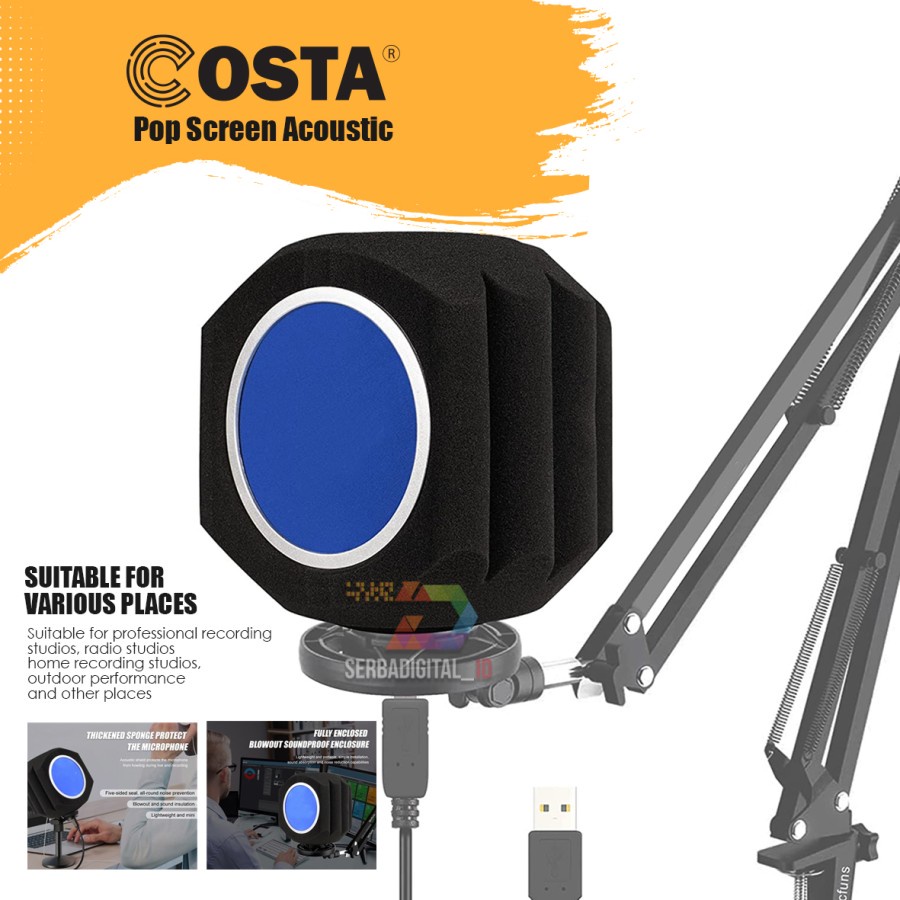 Acoustic Microphone Pop Filter Foam Filter Studio Windshield Shopee