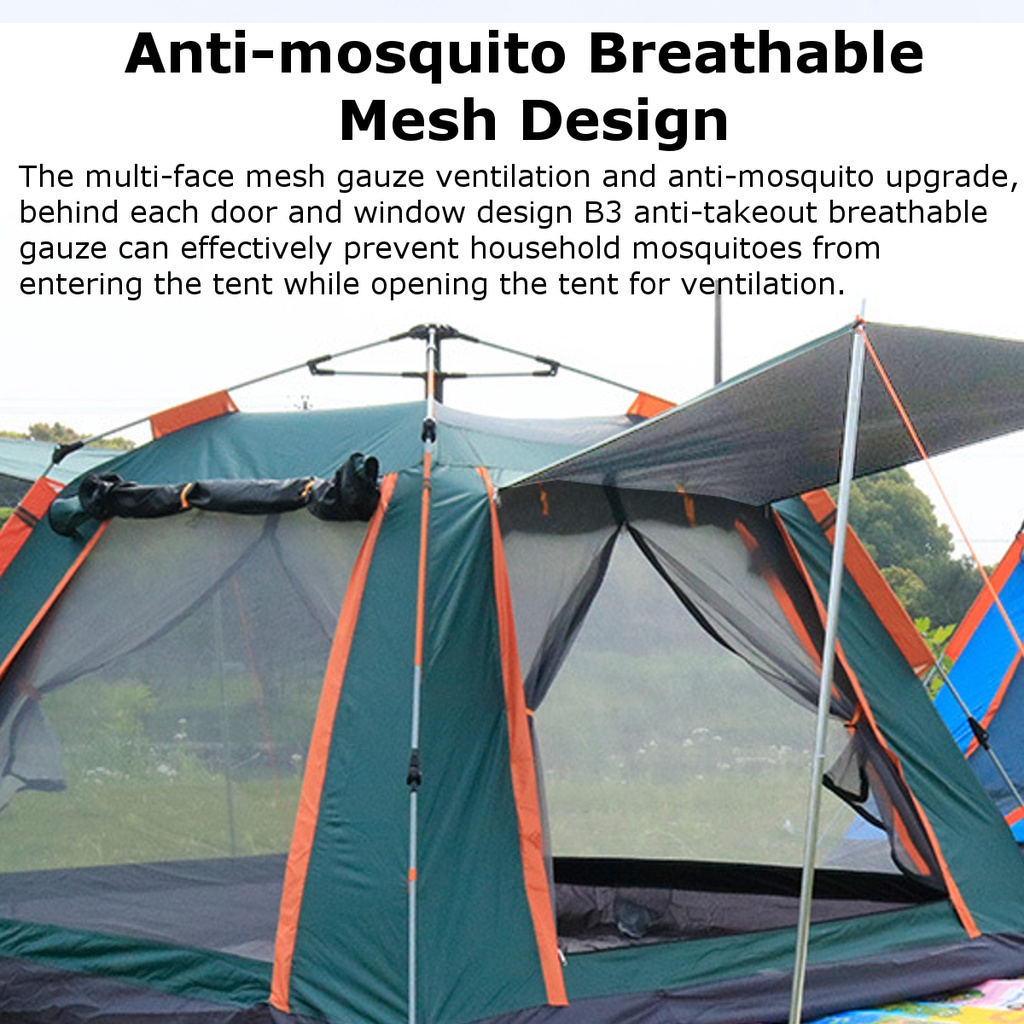 GOTURE Automatic 5-7 Person Tent Portable Outdoor Tent Foldable Camping Family Tent - Image 2