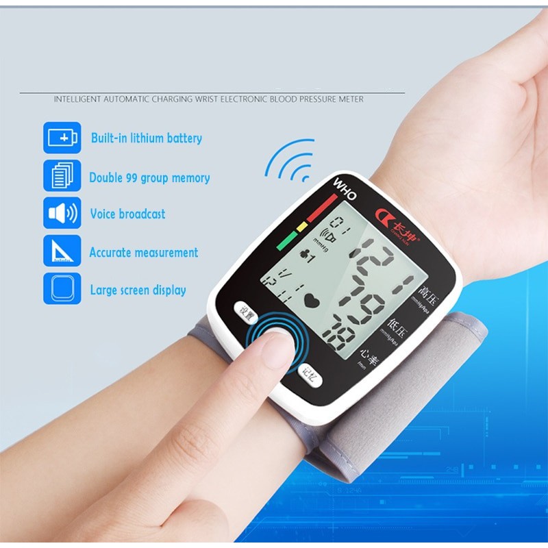 CKW355 Rechargeable Wrist Blood Pressure Monitor with Result Narration