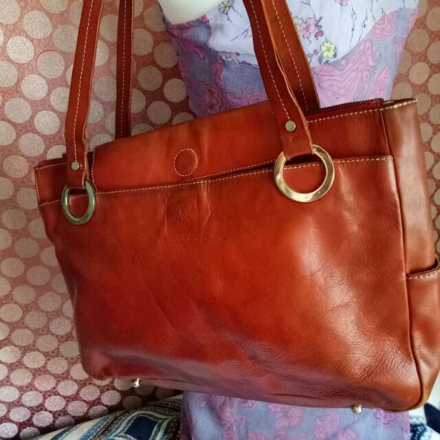 marco polo leather bag