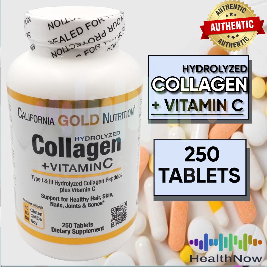California Gold Nutrition Hydrolyzed Collagen Peptides + Vitamin C Type ...